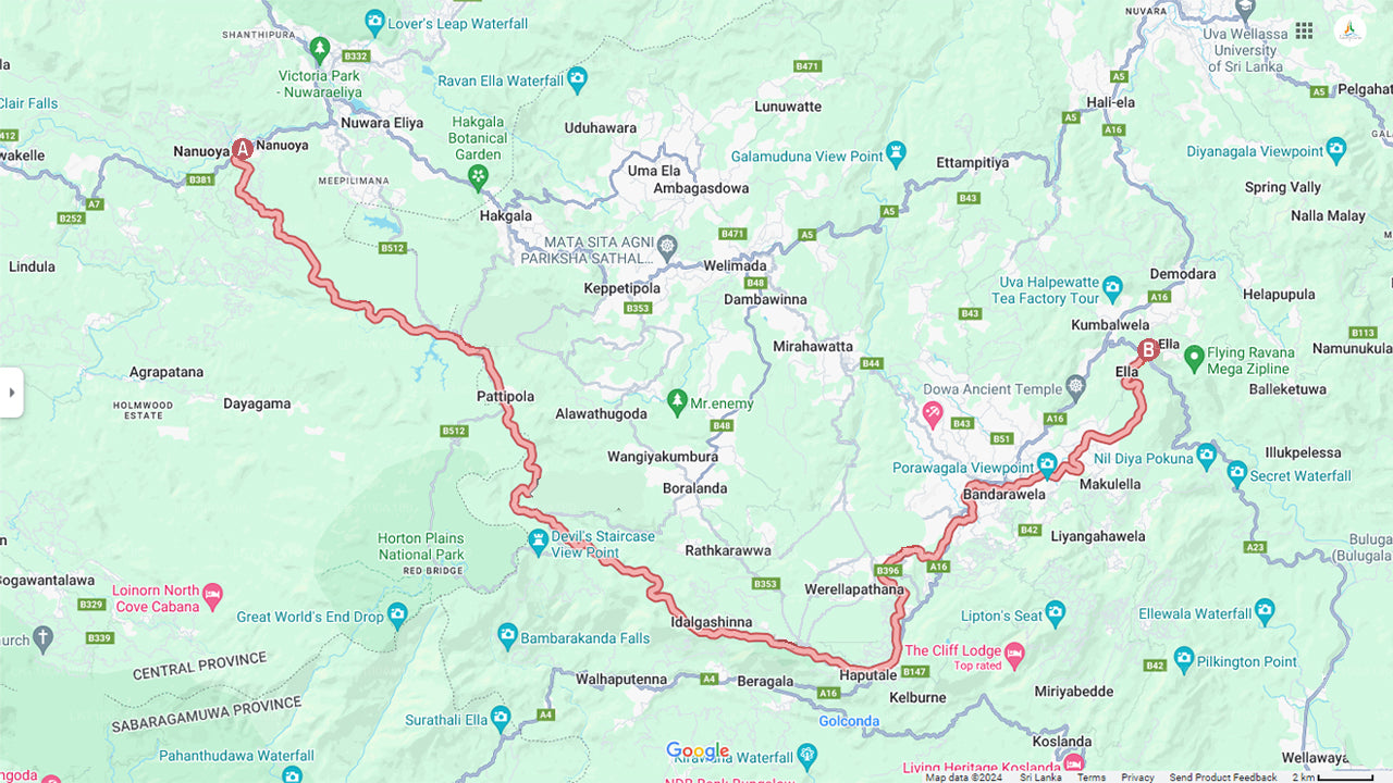 Nanu Oya to Ella train ride on (Train № 1015 "Udarata Menike")