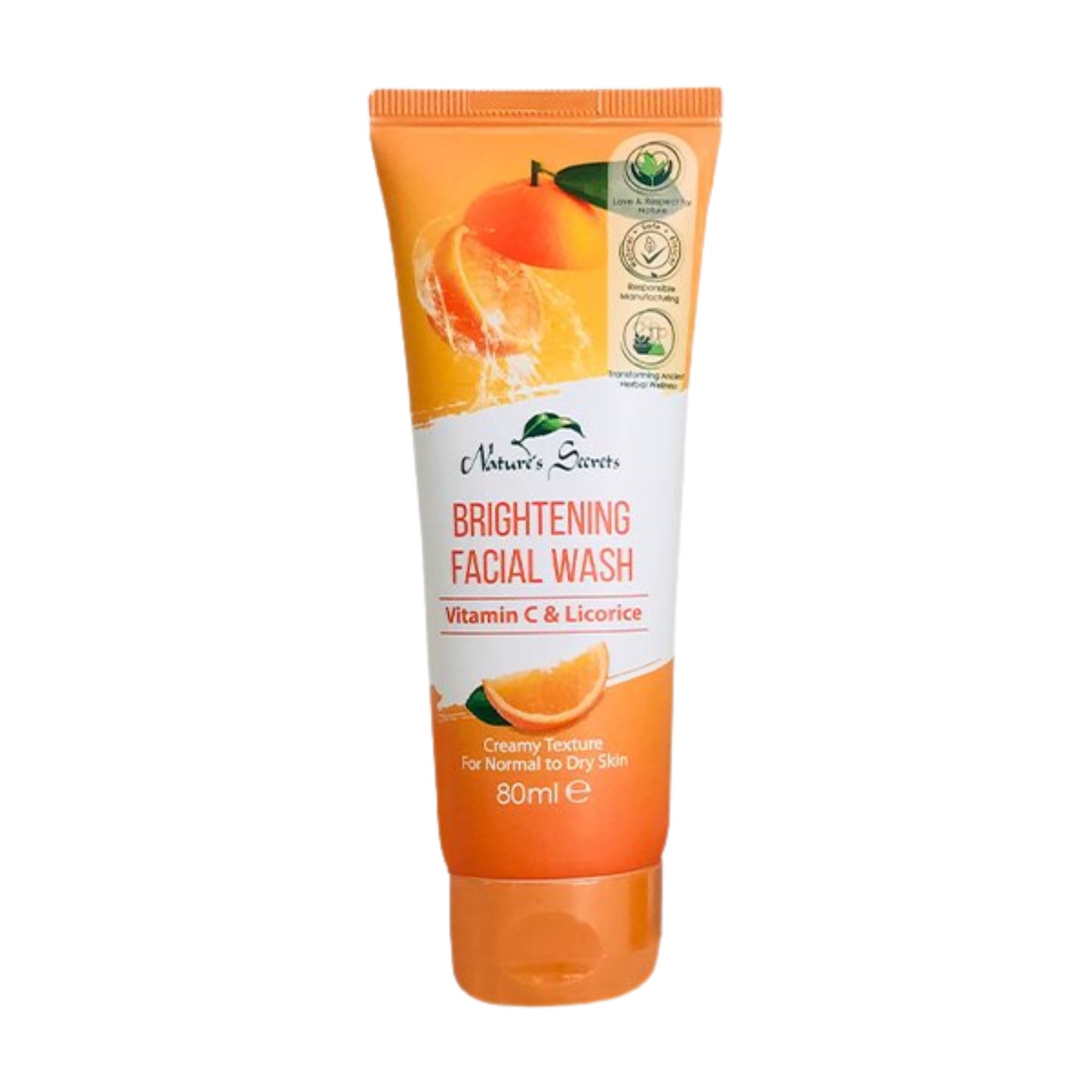 Nature’s Secrets Brightening Facial Wash with Vitamin C & Licorice (80ml)