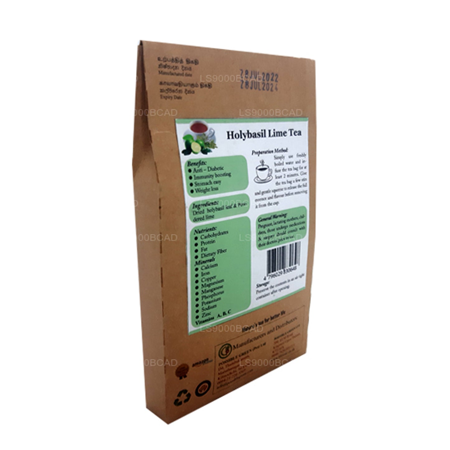 Lifetone Holy Basil Lime Tea (40g)