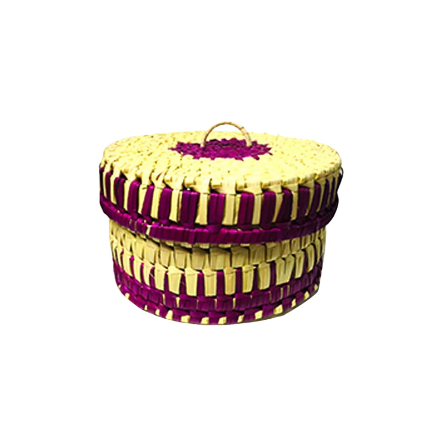 Lakpura® Palmyrah Jewellery Box - Large (Purple Pattern)