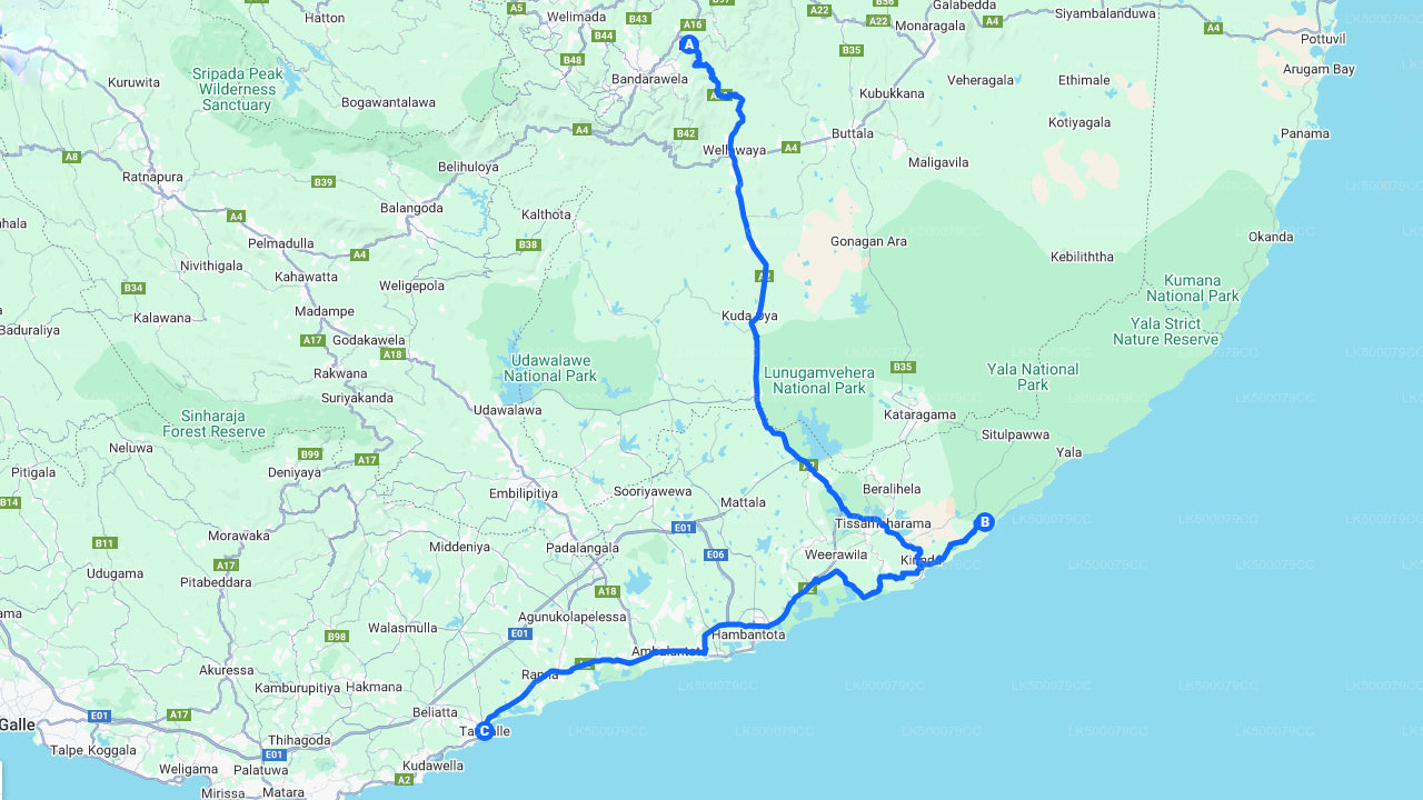 Private Tour from Ella to Tangalle with Yala Safari