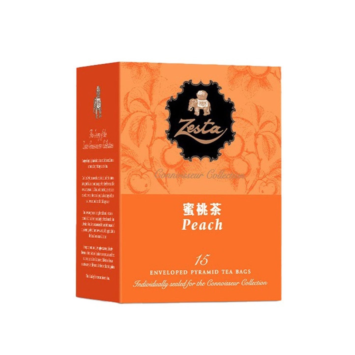 Zesta Connoisseur Collection Peach Tea (30g) 15 Pyramid Tea Bags