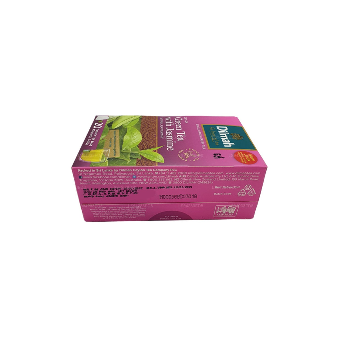 Dilmah Ceylon Green Tea with Jasmine (40g) 20 Tea Bags