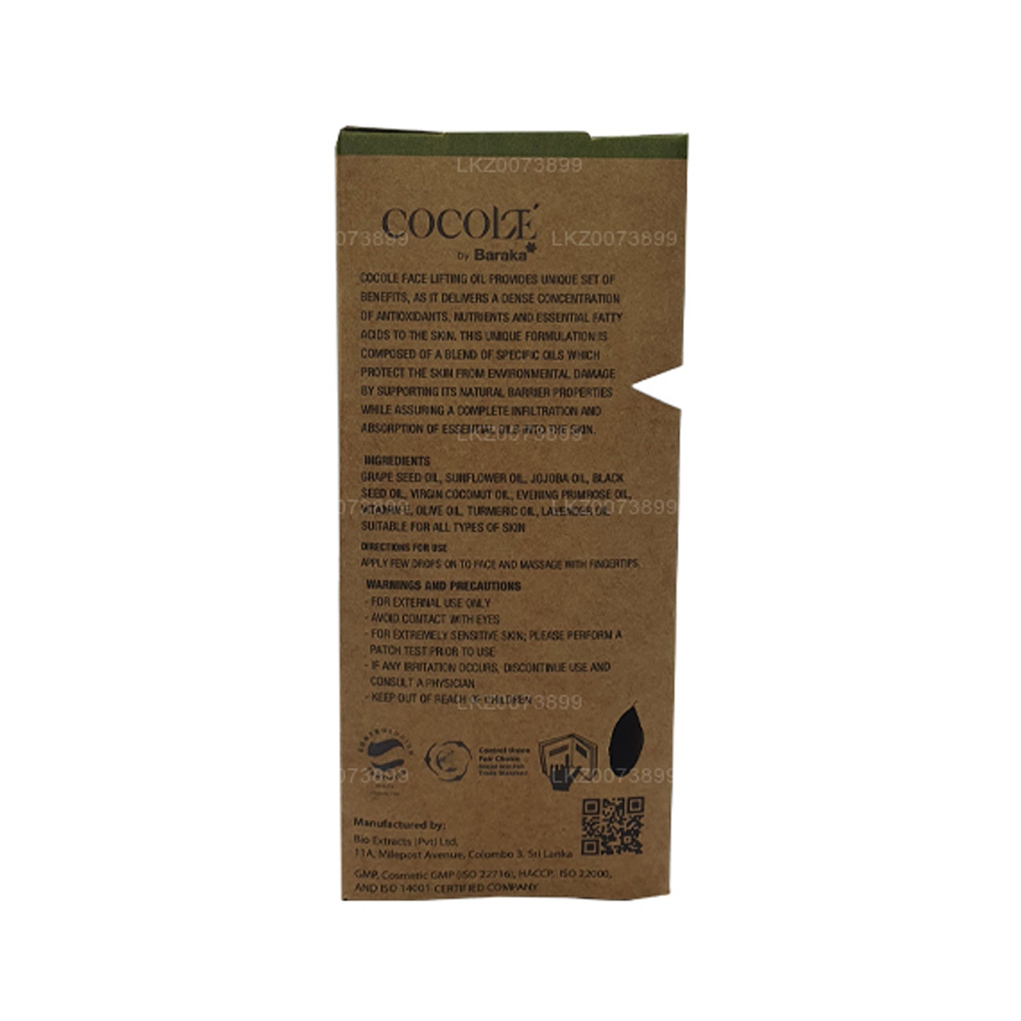 Baraka Cocole Face Lifting Oil (30ml)