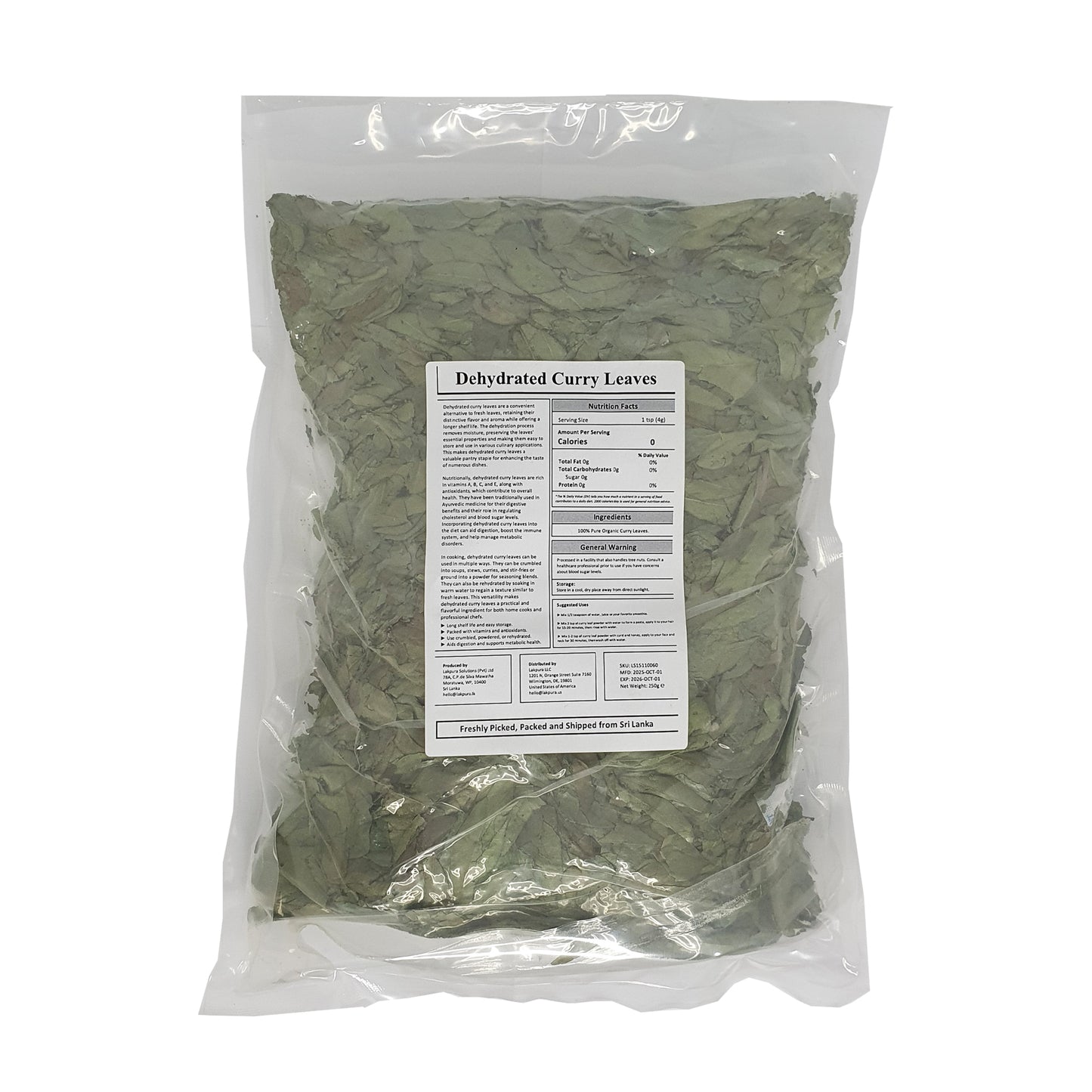 Lakpura® Dehydrated Curry Leaves