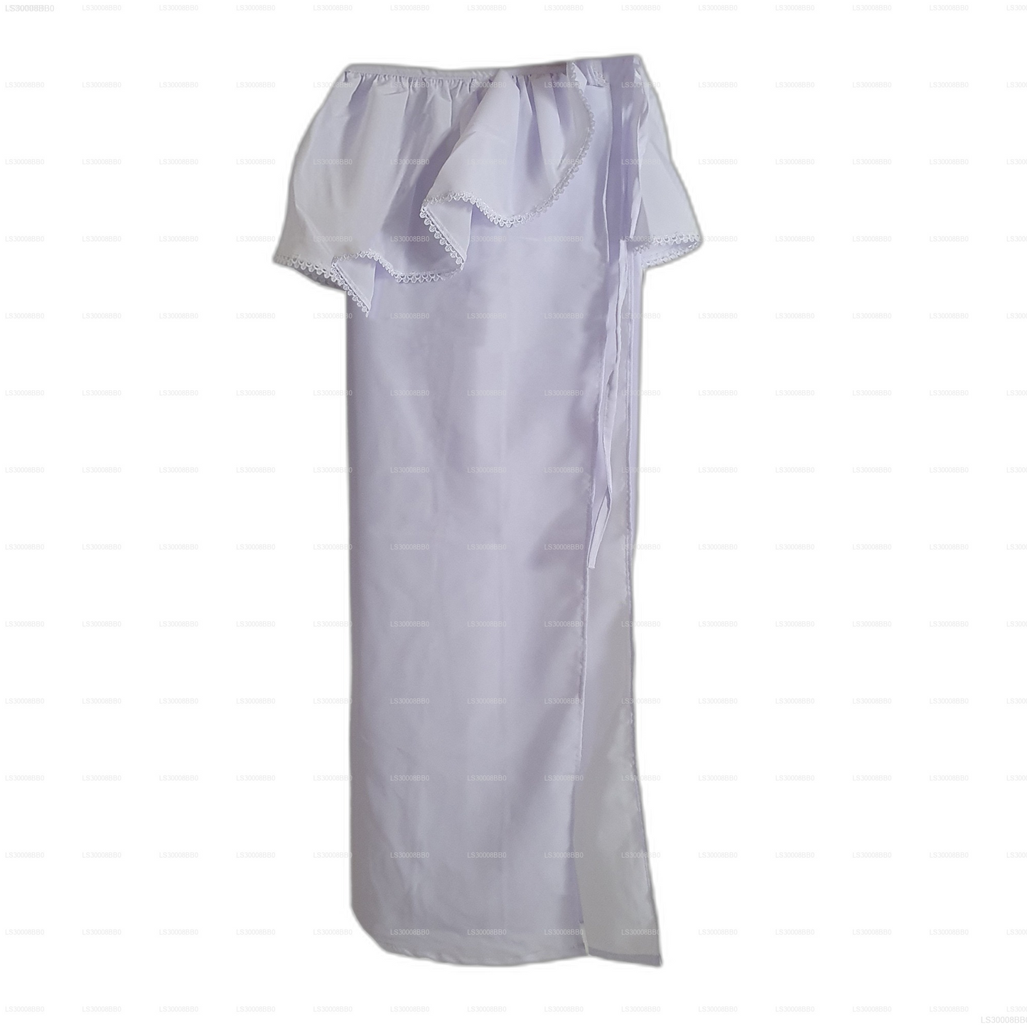 Lakpura® Kids White Lamasaree (Half Saree)