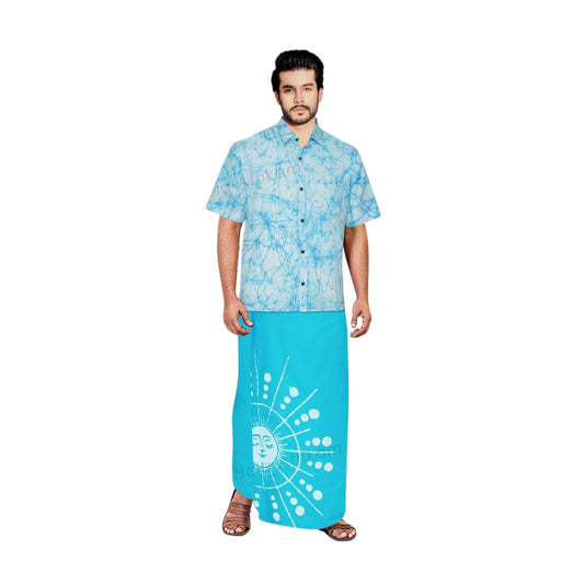Lakpura® Batik Shirt and Sarong (Design AB331)