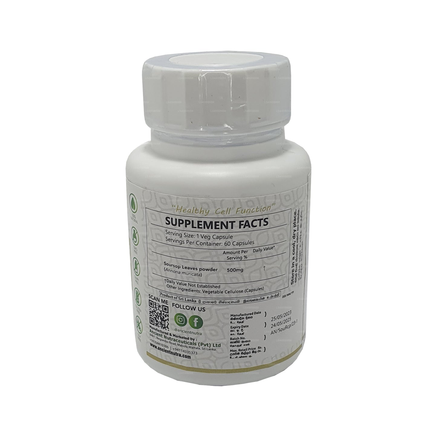 Ancient Nutra Soursop (60 Capsules)