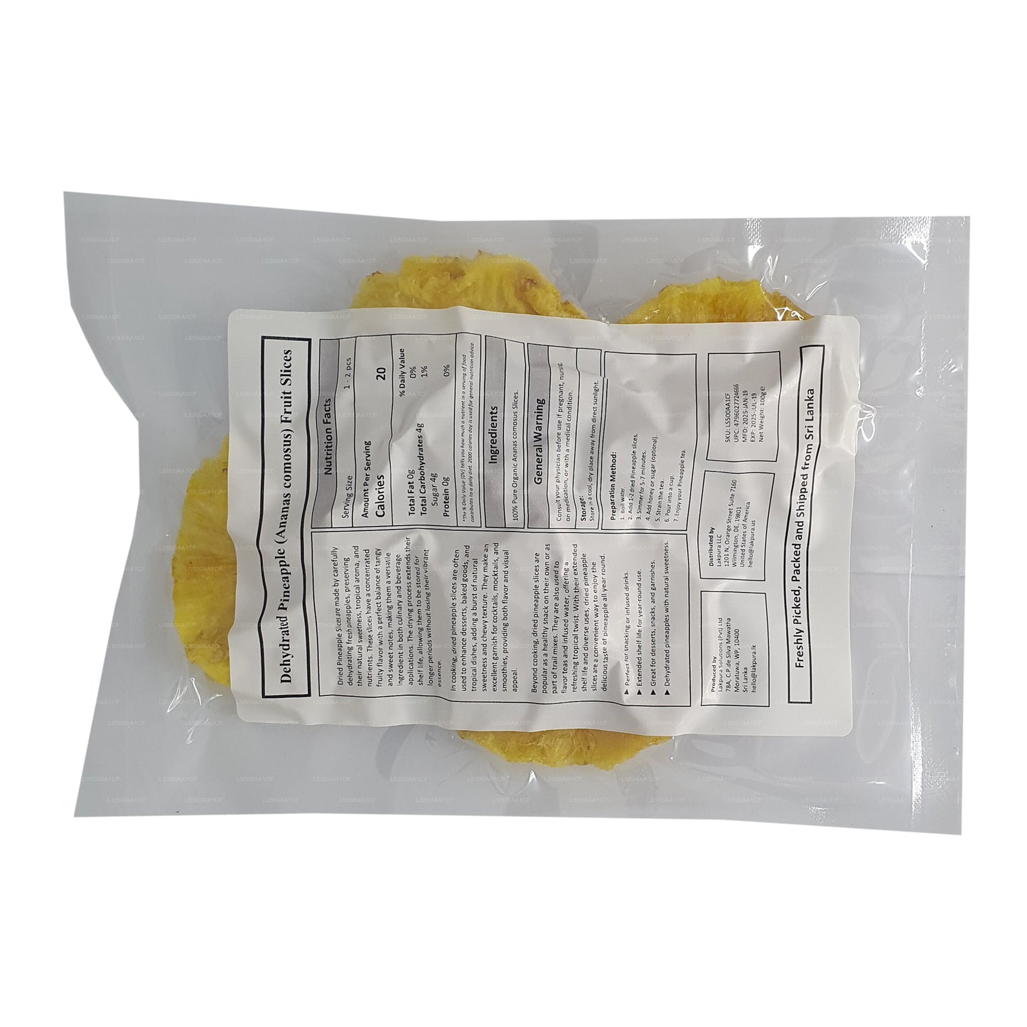 Lakpura Dehydrated Pineapple Slices