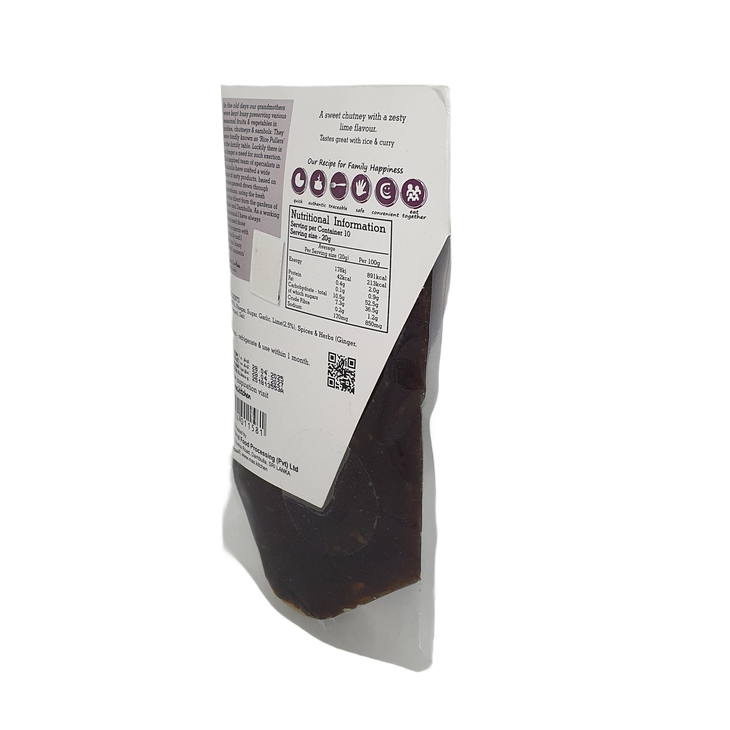 MA's Kitchen Date & Lime Chutney (200g)