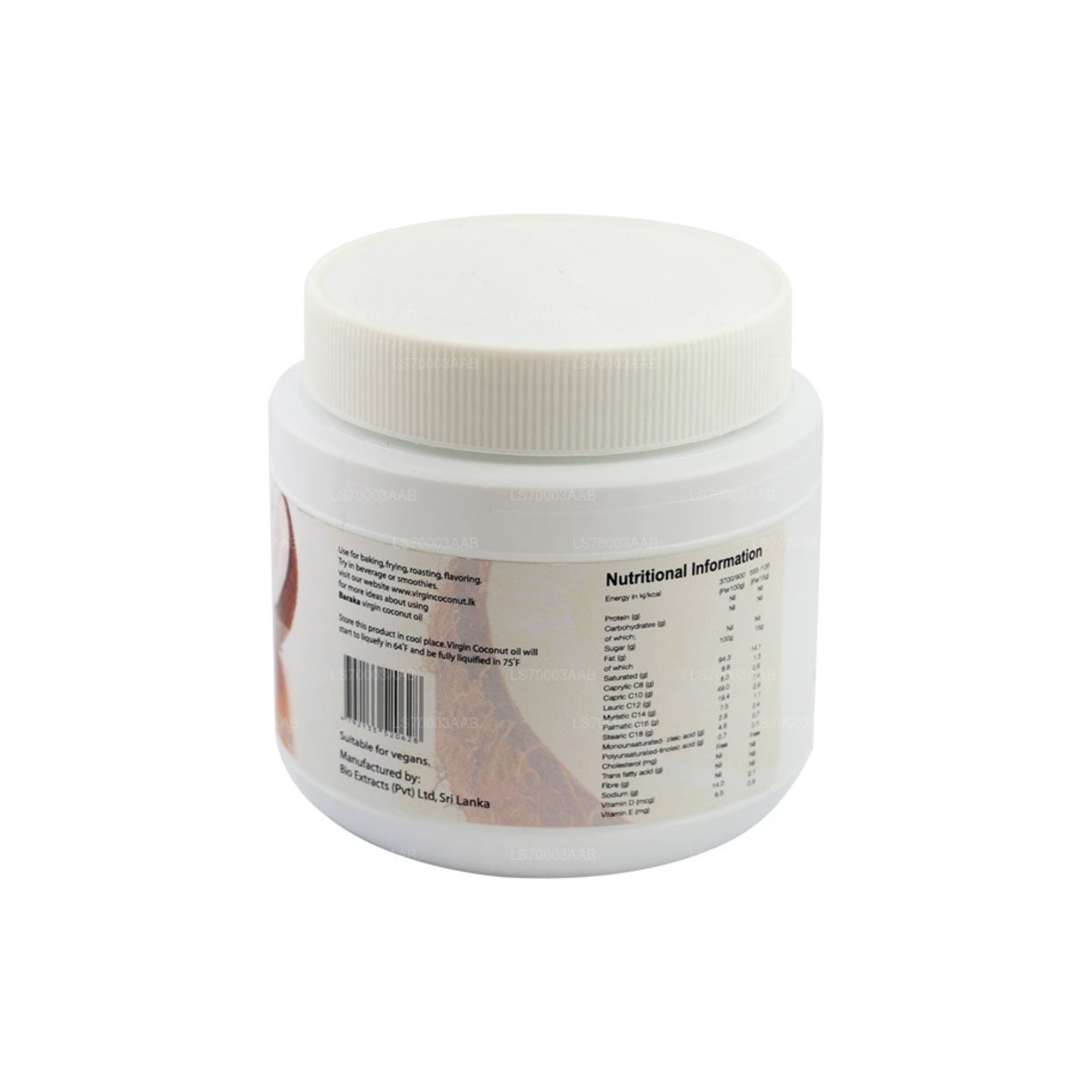 Baraka Virgin Coconut Oil (HDPE)