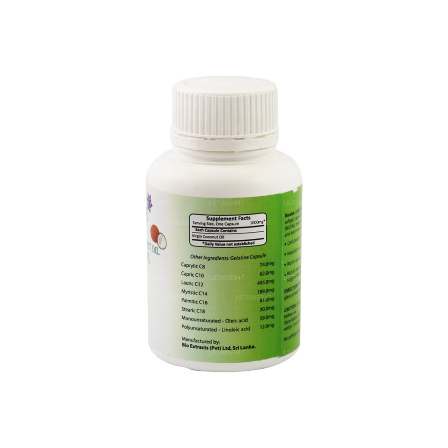 Baraka Virgin Coconut Oil (90 Capsules)
