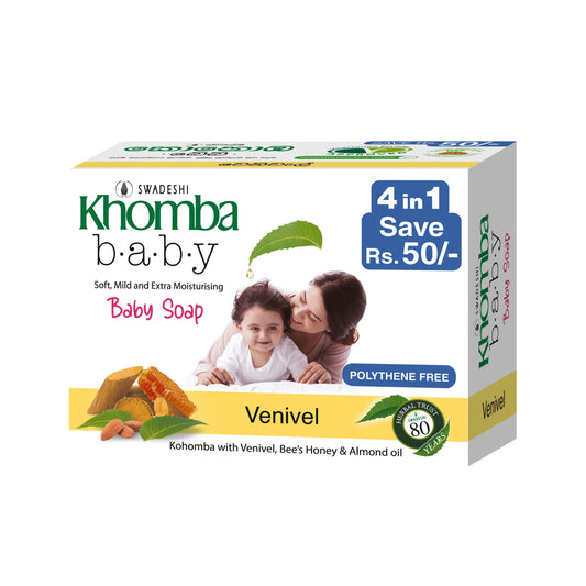 Swadeshi Khomba Baby Soap Venivel 4 in 1 (4x70g)