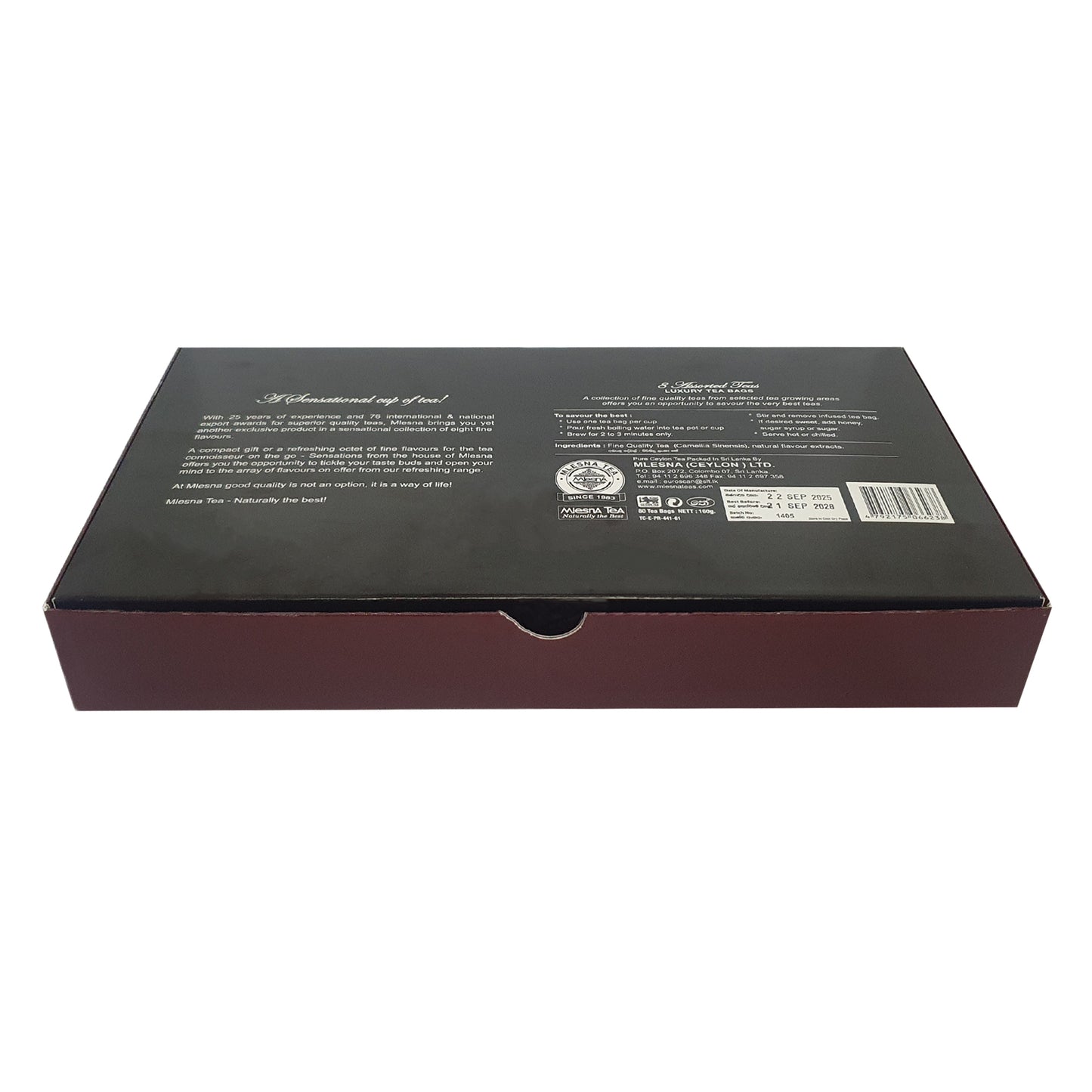 Mlesna Sensations 8 Flavour Assorted Luxury Foil Tea Bags (160g) 80 Tea Bags