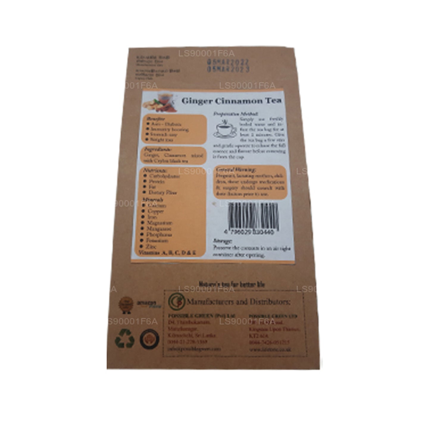 Lifetone Cinnamon Ginger Tea (40g)