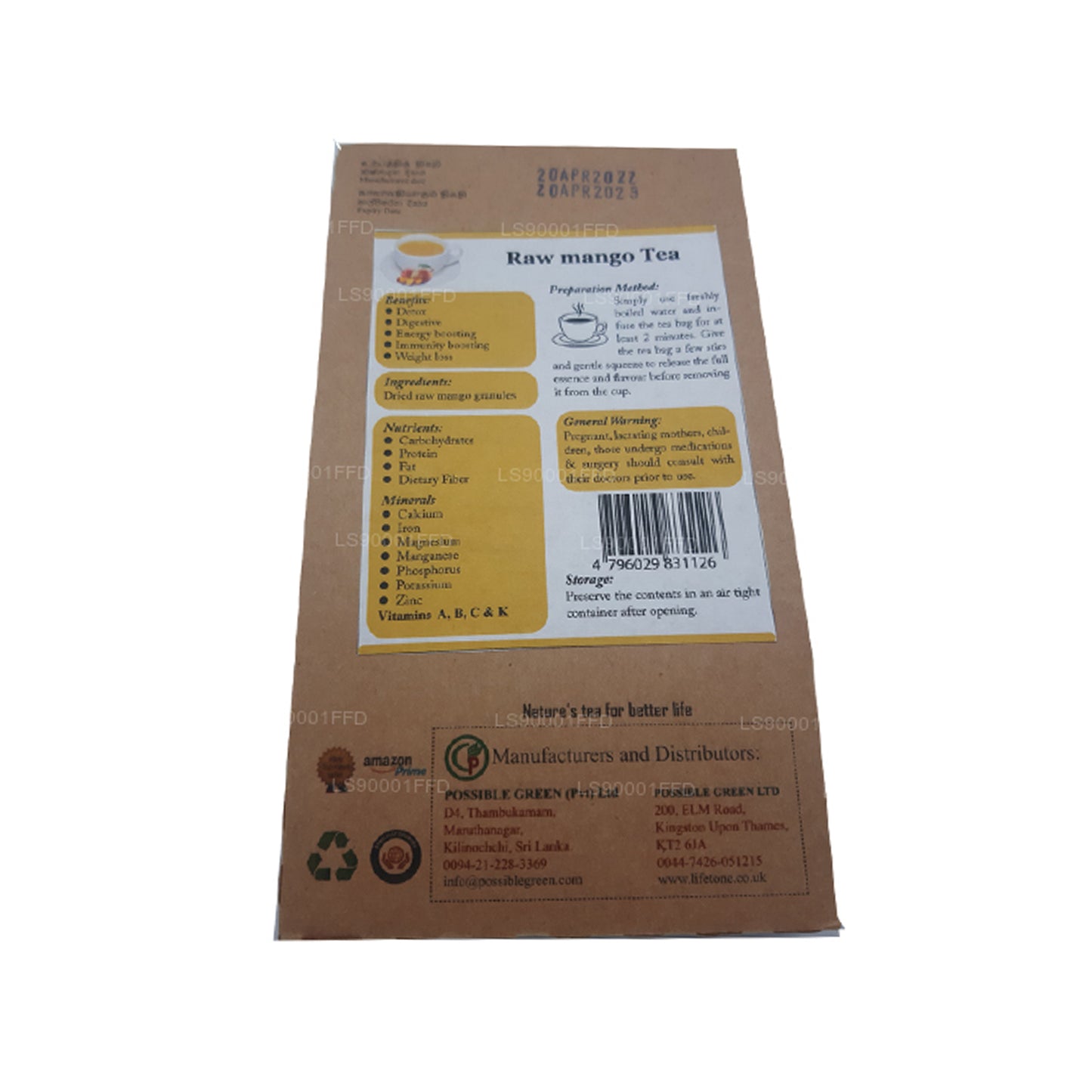 Lifetone Raw Mango Tea (40g)