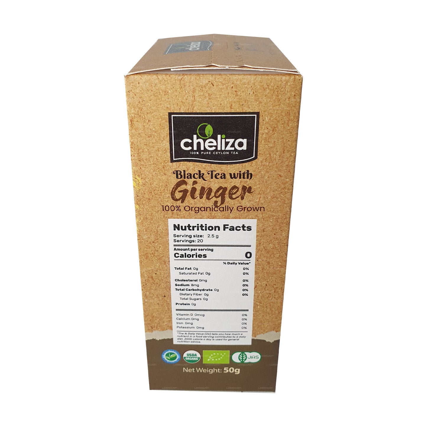 Cheliza Black Tea with Ginger (50g) 20 Tea Bags