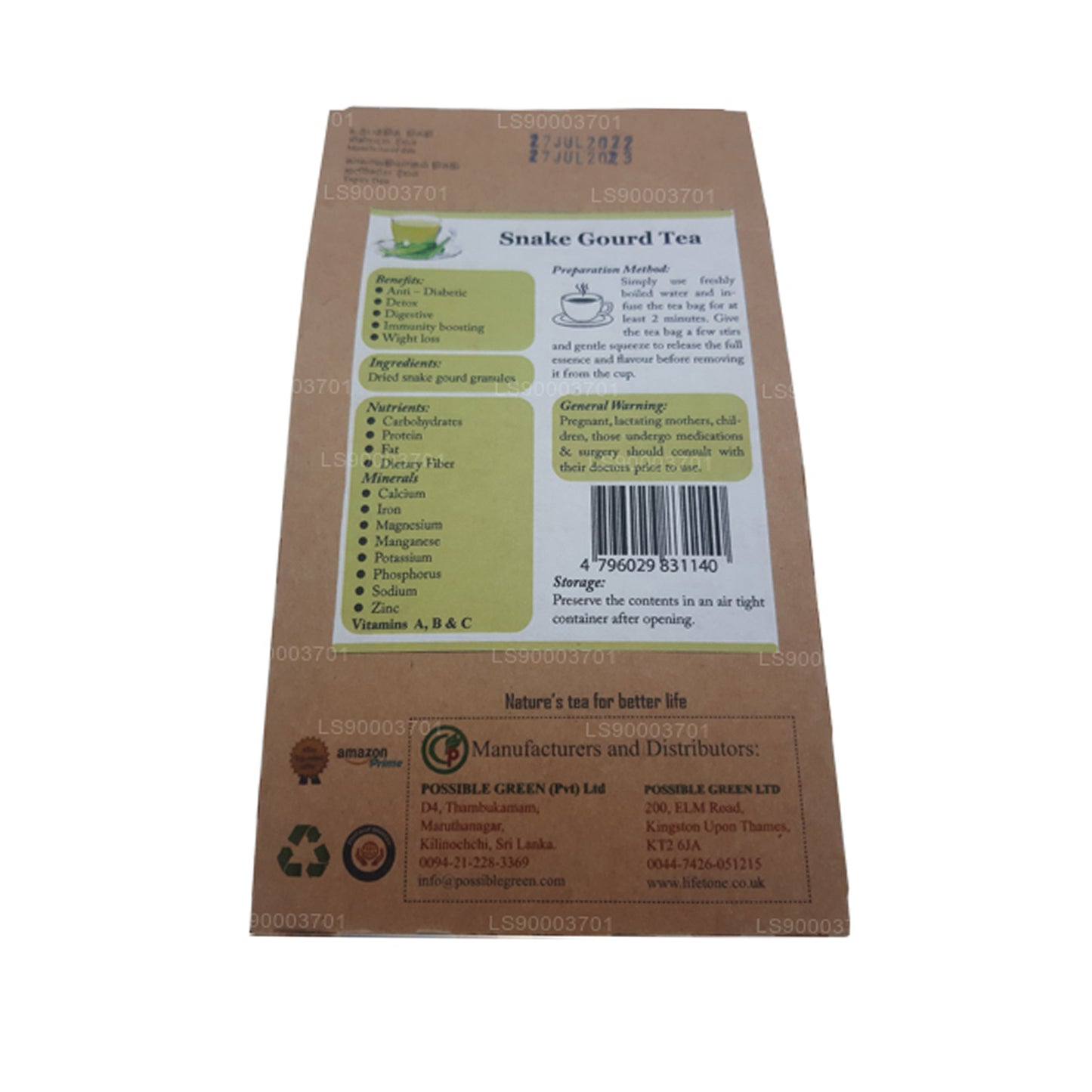 Lifetone Snake gourd tea (40g)