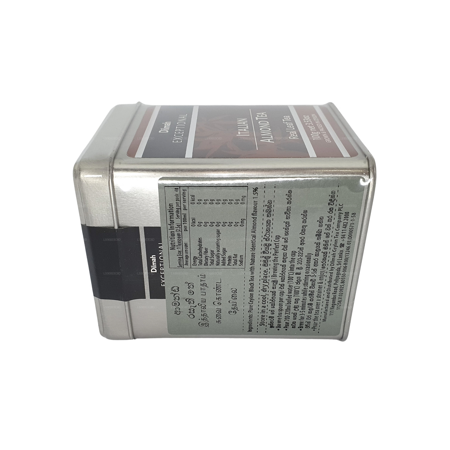 Dilmah Exceptional Italian Almond Tea (100g) Tin Caddy