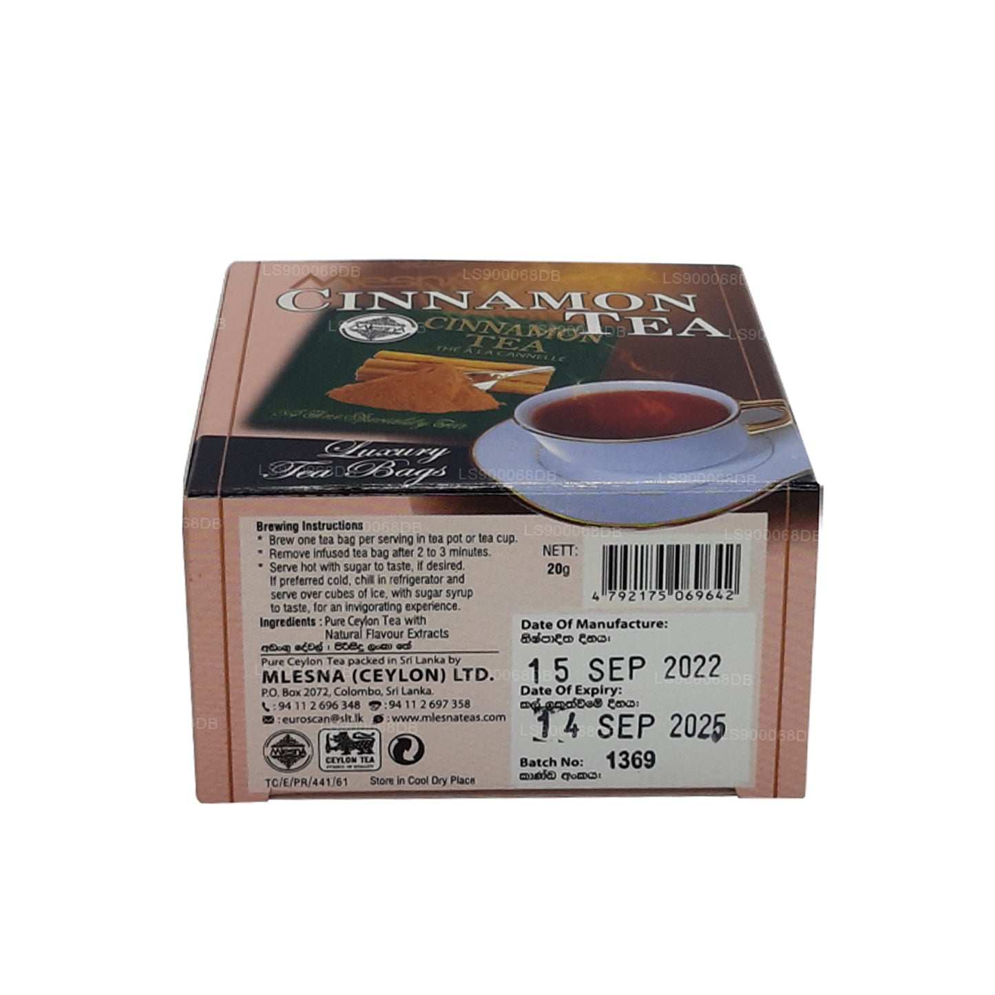 Mlesna Cinnamon Tea (20g) 10 Luxury Tea Bags