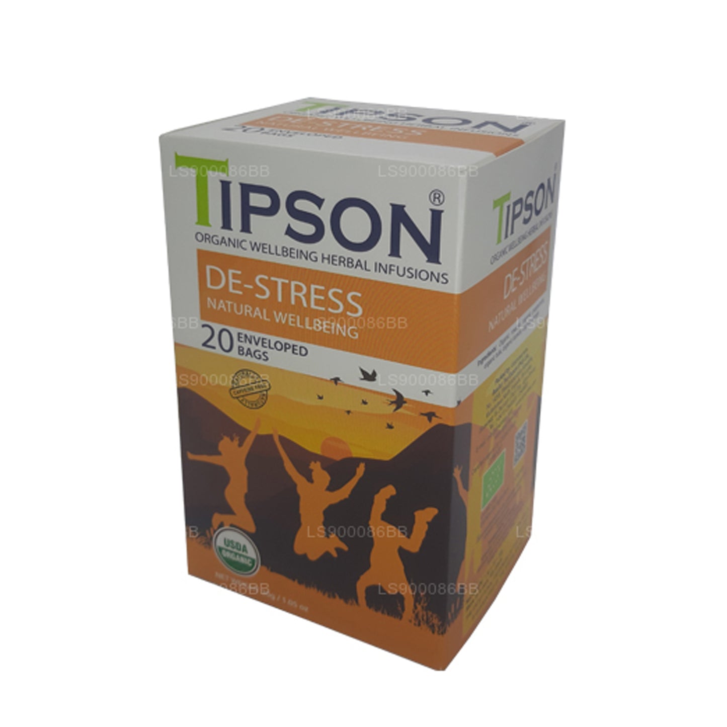 Tipson De-Stress Natural Wellbeing  (30g) 20 Enveloped Tea Bags