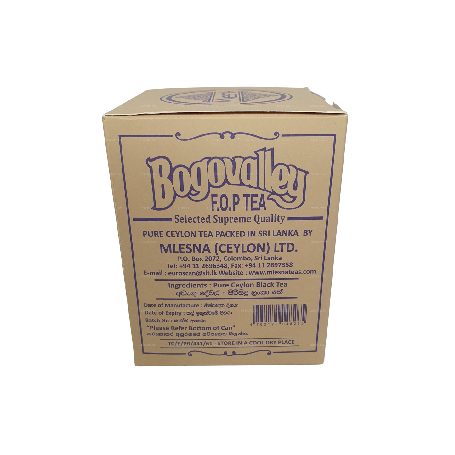 Mlesna Bogovalley F.O.P Tea Metal Caddy (100g)