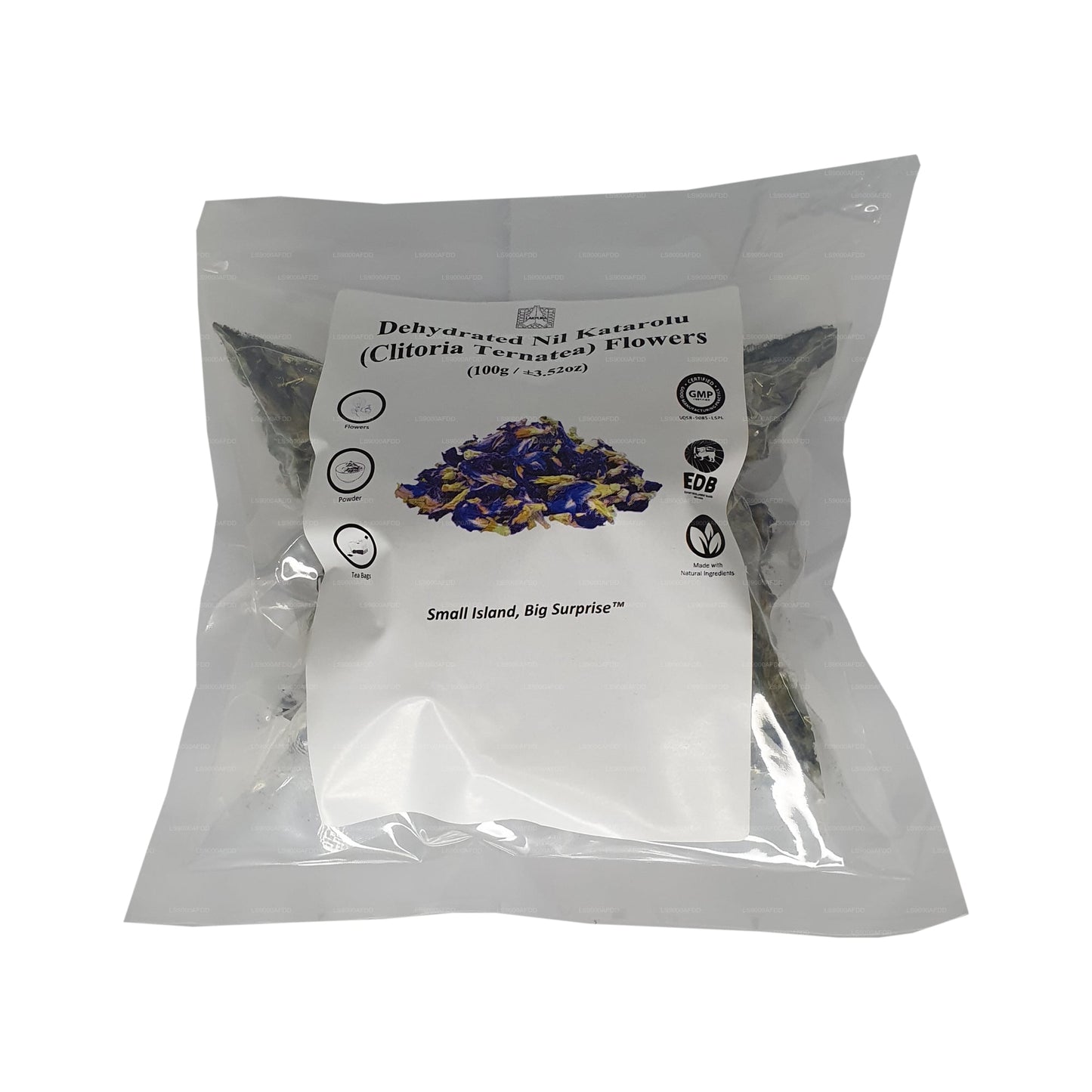 Lakpura® Dehydrated Butterfly Pea (Nil Katarolu; Clitoria Ternatea) Flowers