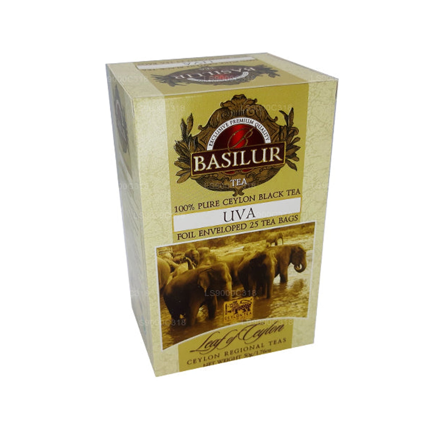 Basilur Leaf of Ceylon "Uva" Pure Black Tea (50g) 25 Tea Bags