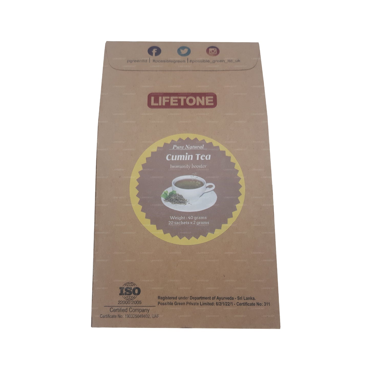 Lifetone Cumin Tea (40g) 20 Tea Bags