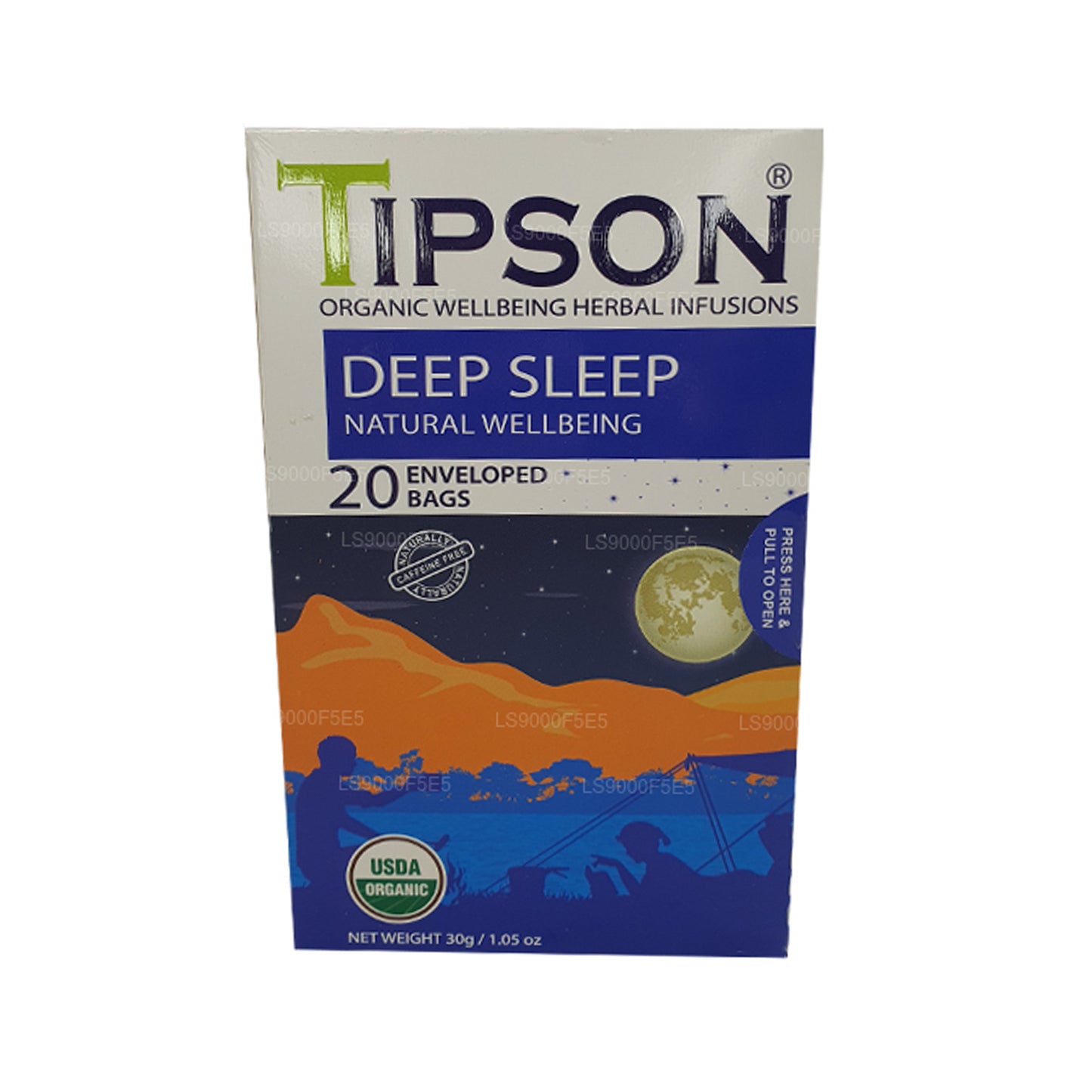 Tipson Organic Deep Sleep Natural Wellbeing (30g) 20 Enveloped Tea Bags