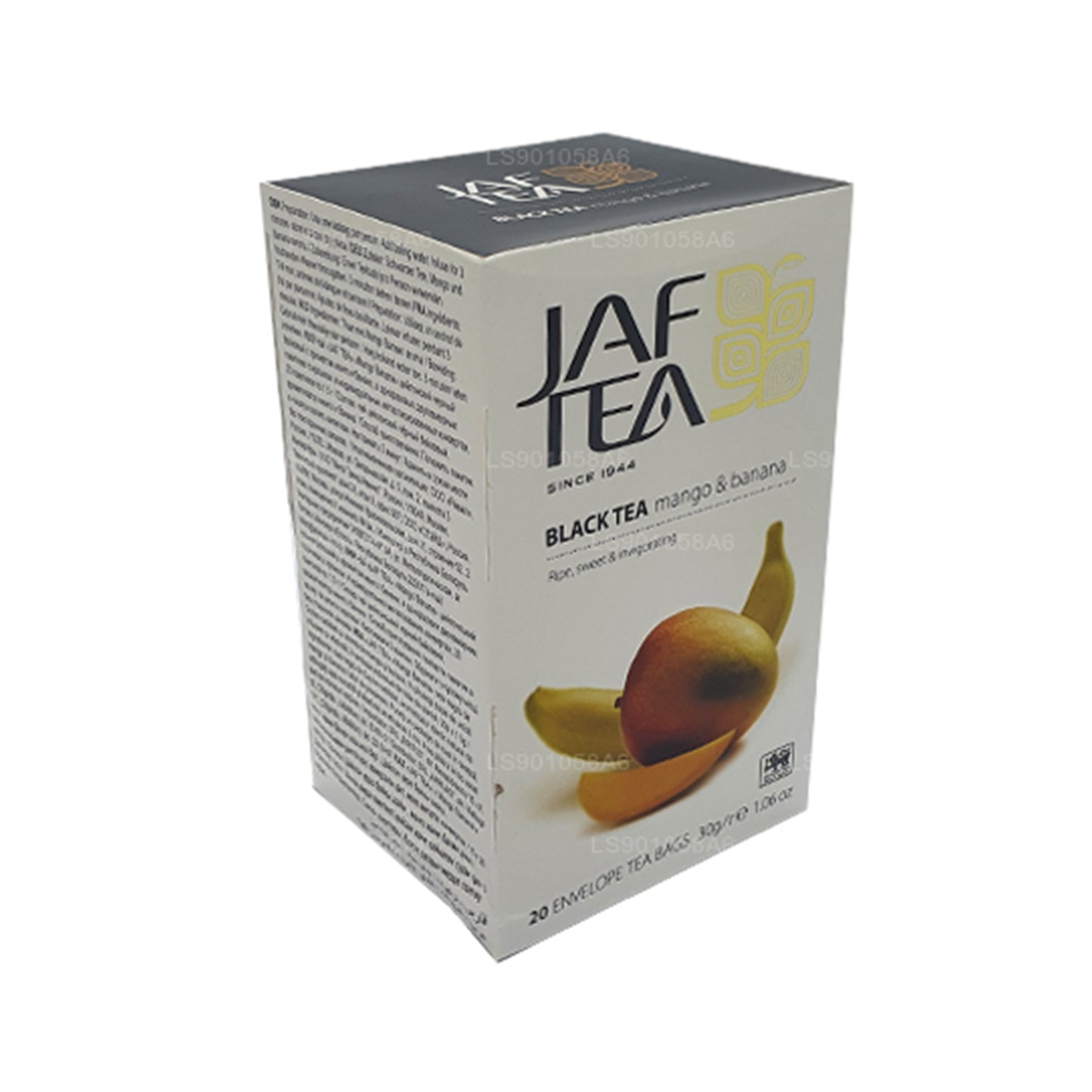 Jaf Tea Pure Fruits Collection Black Tea Mango Banana Foil Envelop Tea Bags (30g)