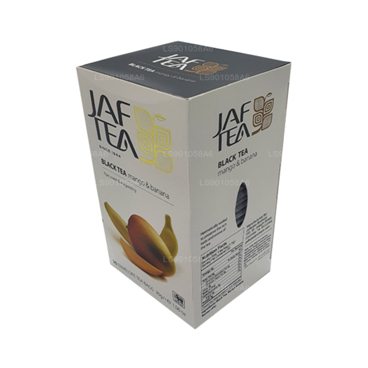 Jaf Tea Pure Fruits Collection Black Tea Mango Banana Foil Envelop Tea Bags (30g)