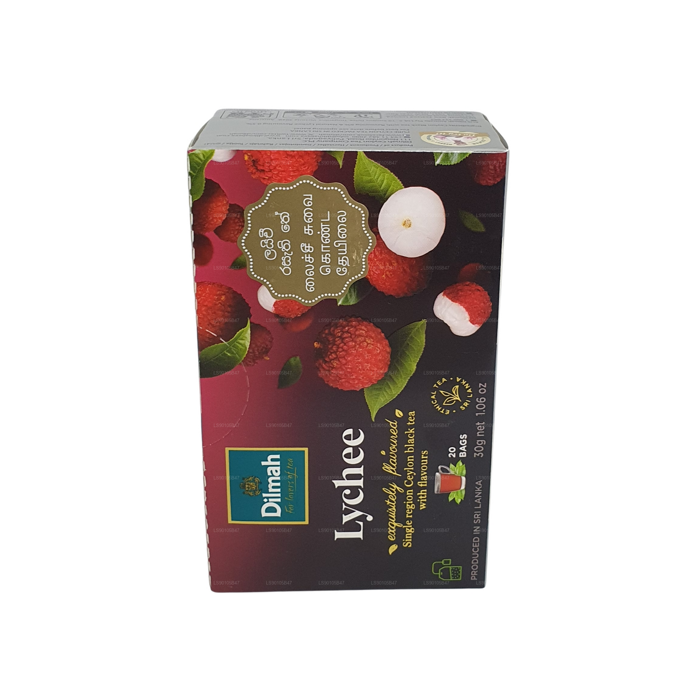 Dilmah Lychee Flavored Black Tea (30g) 20 Tea Bags