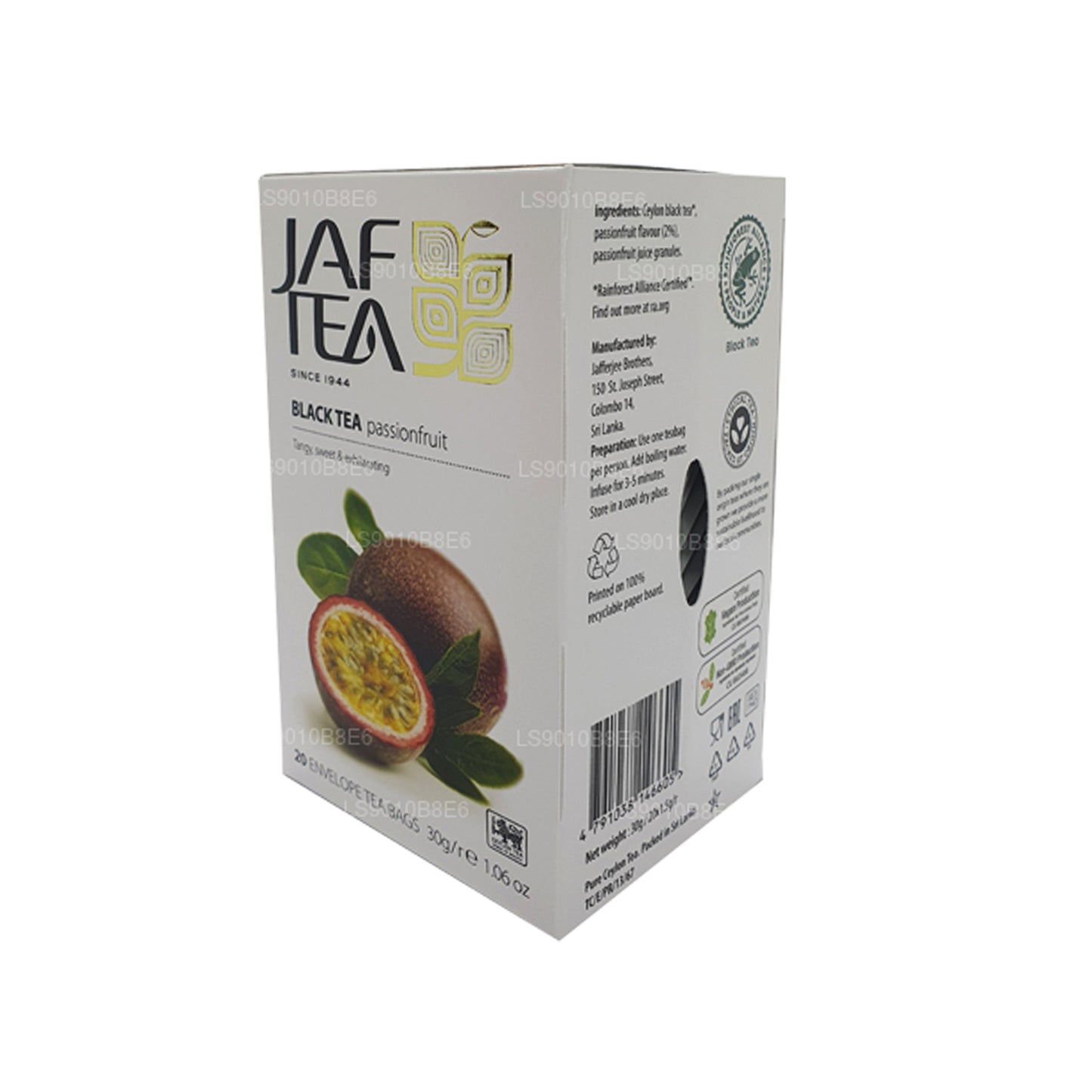 Jaf Tea Passionfruit Black Tea (30g) Foil Envelope Tea Bags