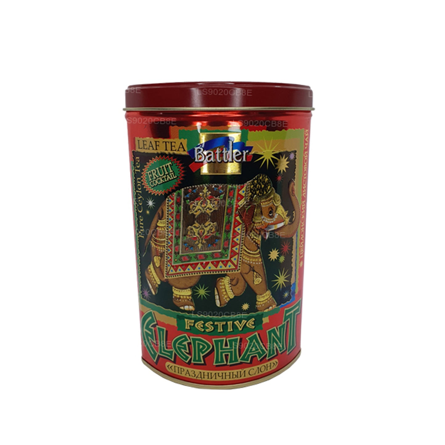 Battler Festive Elephant Fruit Cocktail Tin Caddy (100g)