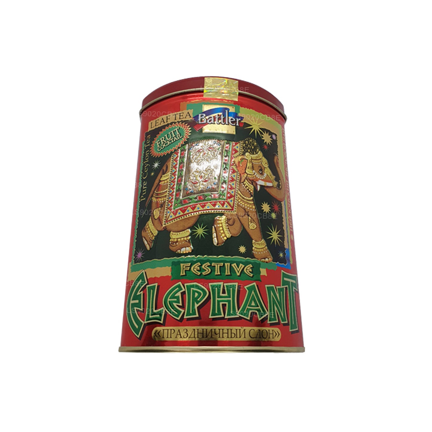 Battler Festive Elephant Fruit Cocktail Tin Caddy (100g)