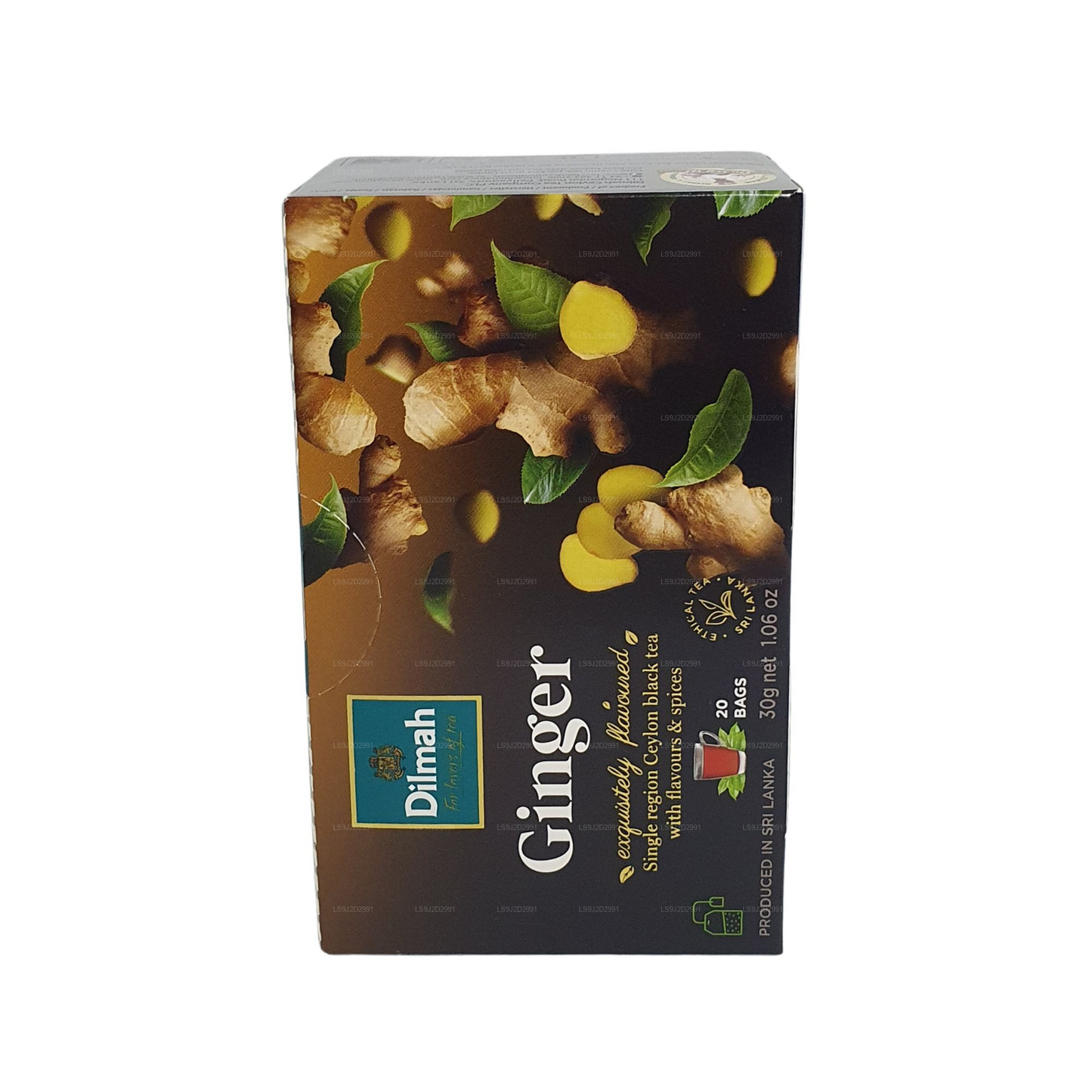 Dilmah Ginger Flavored Black Tea (30g) 20 Tea Bags