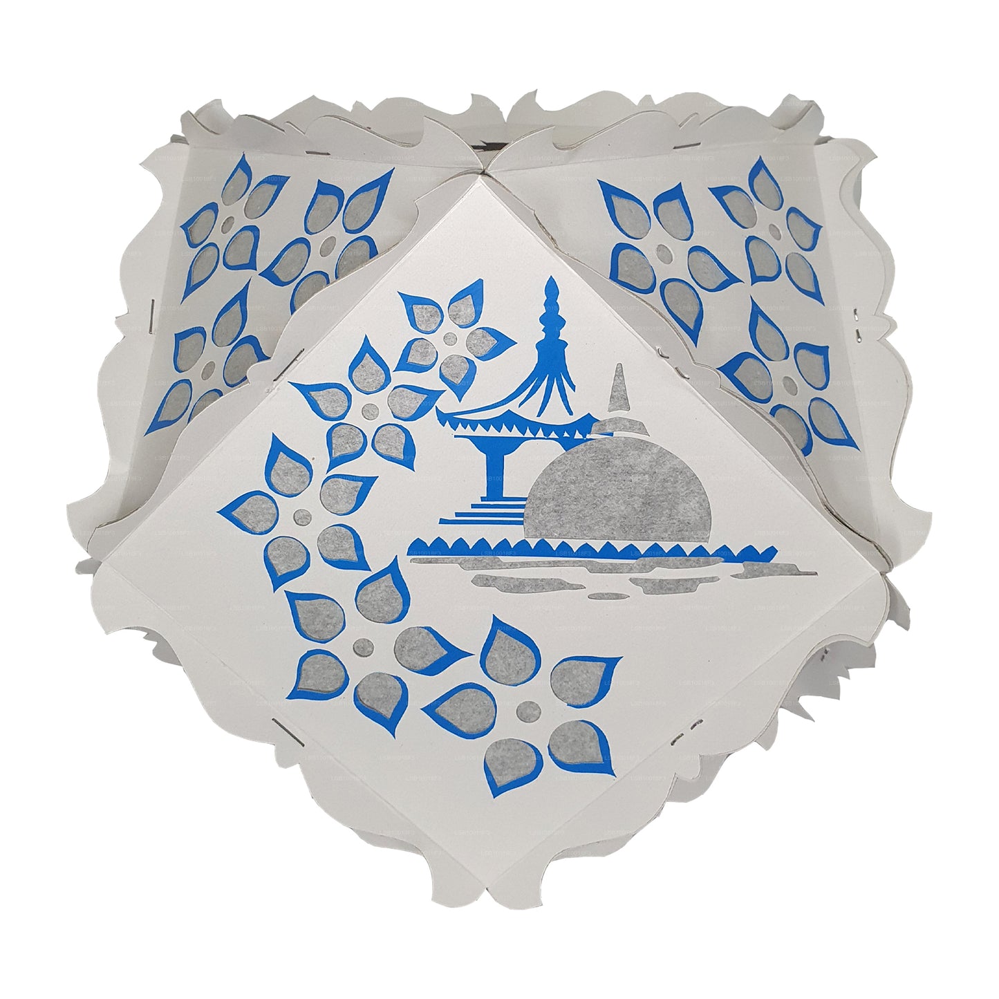 Lakpura Cardboard Vesak Lanterns (Atapattam Koodu) 3Pcs Pack