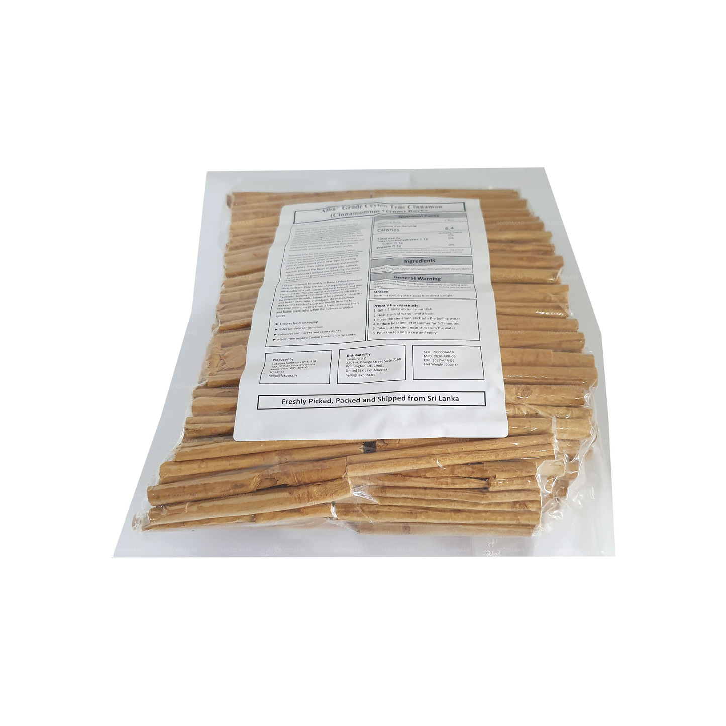 Lakpura® Ceylon True Cinnamon "Alba" Grade Sticks