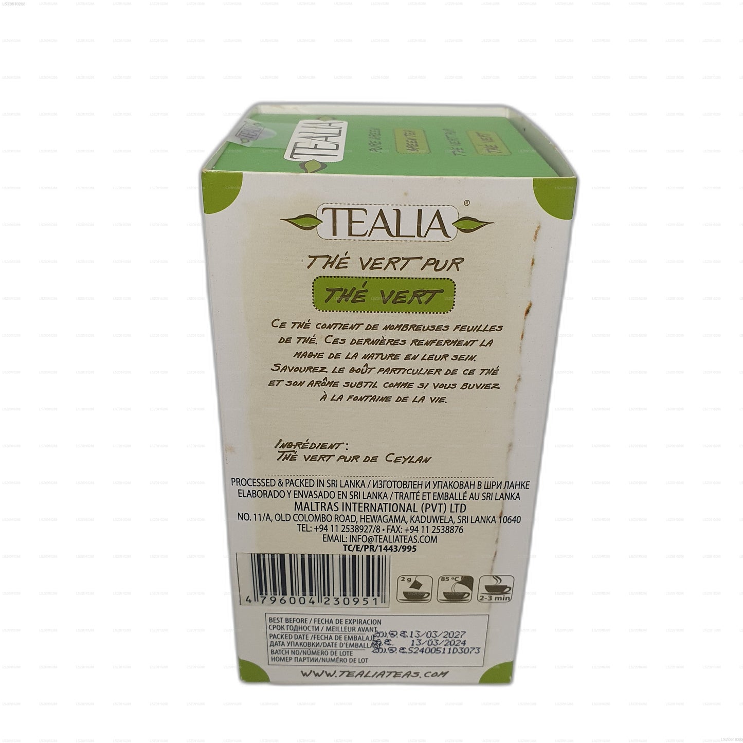 Teali The Vert Green (40g) 20 Pyramid Tea Bags