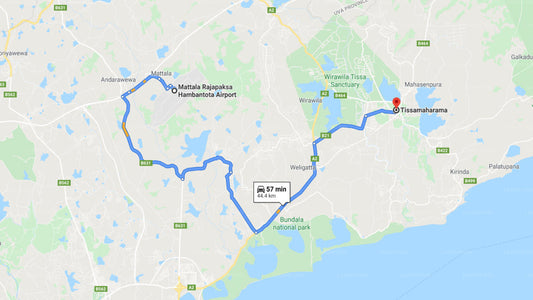 Mattala (HRI) Airport to Tissamaharama City Private Transfer