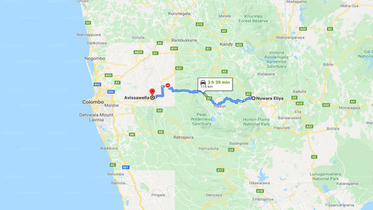 Nuwara Eliya City to Avissawella City Private Transfer