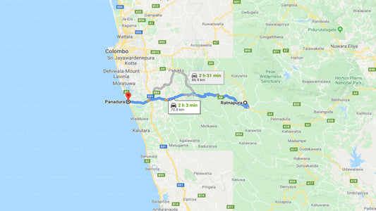 Ratnapura City to Panadura City Private Transfer